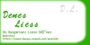 denes liess business card